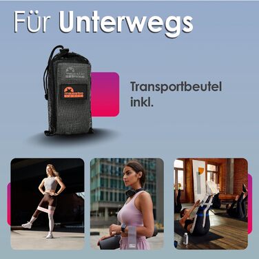 Набір еластичних гумок для сідниць Majestic Sport (3 рівня, 3 дизайни), чорний, темно-сірий, сірий