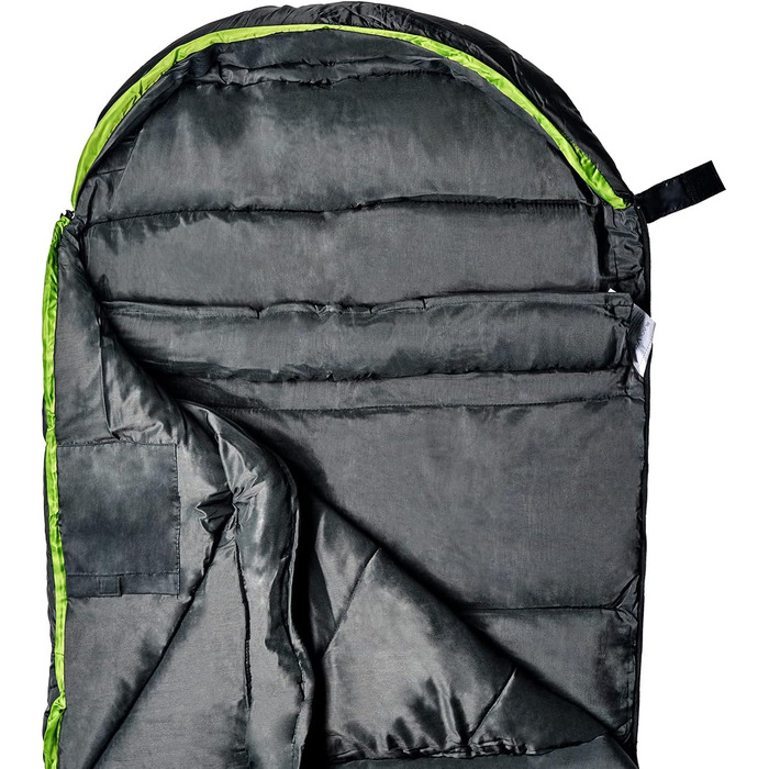 Дитячий спальний мішок Black Crevice для кемпінгу та подорожей (зелений)