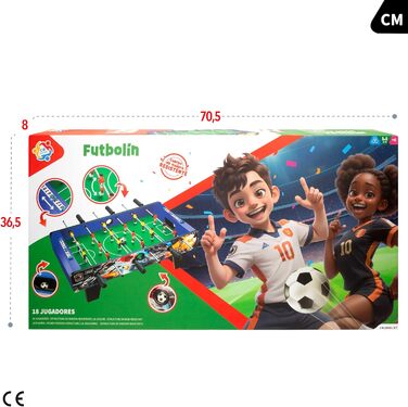 Дитячий настільний футбол COLORBABY з дерева, синій, 69x37x24 см, для дітей від 3 років