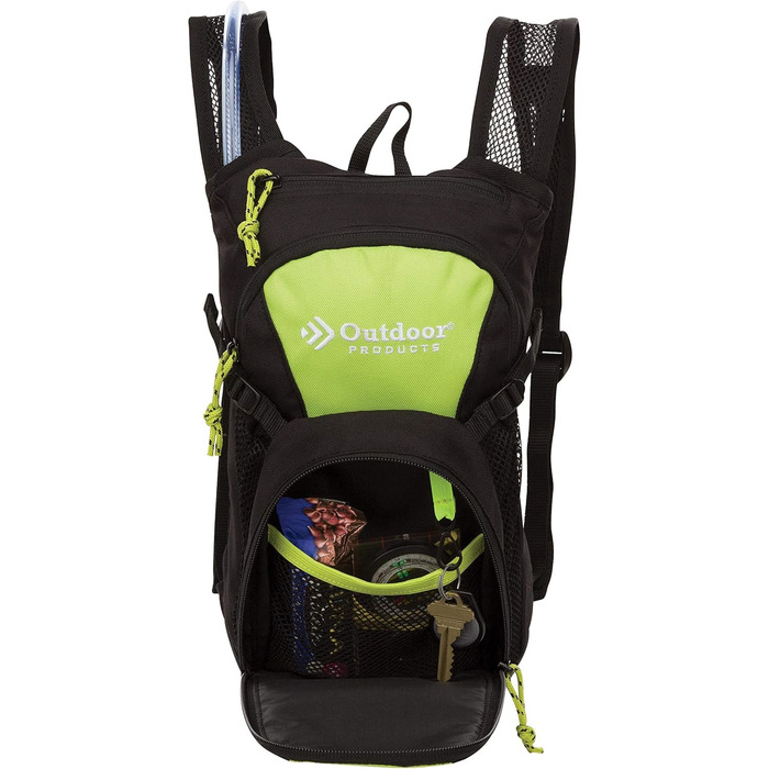 Рюкзак для пиття Outdoor Products Kaulquappe, чорний з фіолетовими тюльпанами