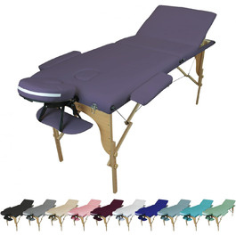 Складана масажна кушетка Vivezen з 3 зонами та Reiki-панеллю з дерева + аксесуари та сумка для перенесення