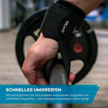 NetroxSports® М'які хватки-петлі для бодібілдингу, пауерліфтингу, фітнесу – посилені лямки для середніх ваг для жінок і чоловіків