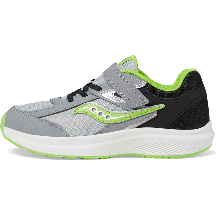 Дитячі кросівки Saucony Cohesion KDZ A/C (Маленькі та Великі розміри) 27 EU, Чорний, Сірий, Зелений