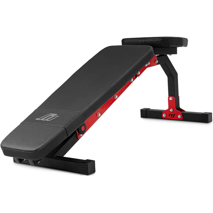 Регульована лавка для жиму Marbo Sport MH-L114 2.0, чорна, універсальна фітнес-лавка для тренувань, багатофункціональна, для дому та спортзалу