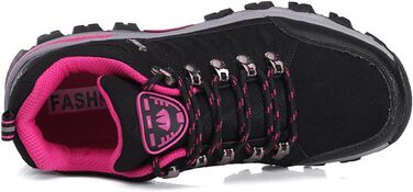 Трекінгові черевики для жінок та чоловіків. Зручні, легкі, з неслизькою підошвою. Outdoor, спортивні, для туризму та походів. Розмір 39 EU, артикул 98018. Чорний, рожевий, червоний кольори.