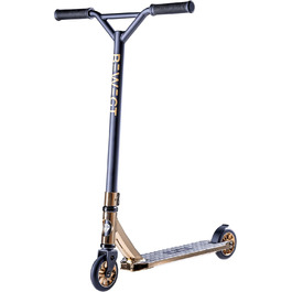 Трюковий самокат Next Level Gold Metallic, алюмінієві колеса 110 мм ABEC 9, висота 85 см, для дітей від 8 років, міський фристайл самокат