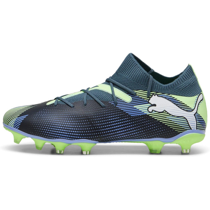 Кросівки футбольні PUMA Future 7 Match Fg/Ag (40 EU, Сірий/Білий/Яблуко)