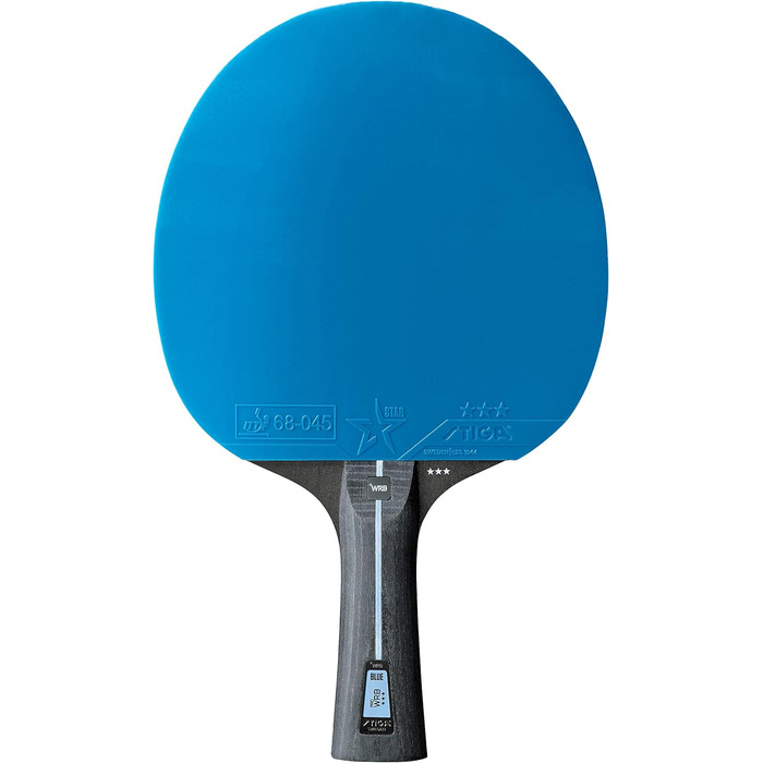 STIGA Настільний тенісний ракетка Pro WRB Blue Edition, 3-зіркова, з синім накладенням