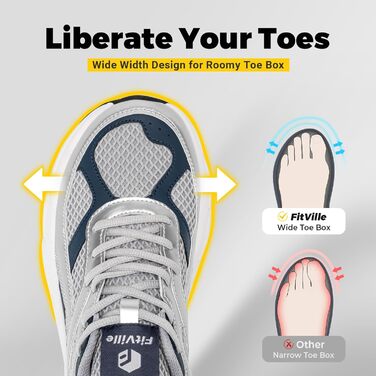 Кросівки для бігу FitVille Neo V6 X-Wide (43 EU) срібно-блакитні: комфортні, дихаючі, для вулиці та фітнесу