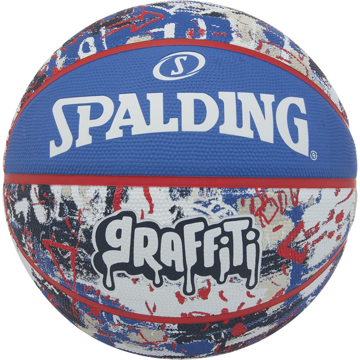 Баскетбольний м'яч Spalding Graffiti, розмір 7, синьо-червоний, універсальний