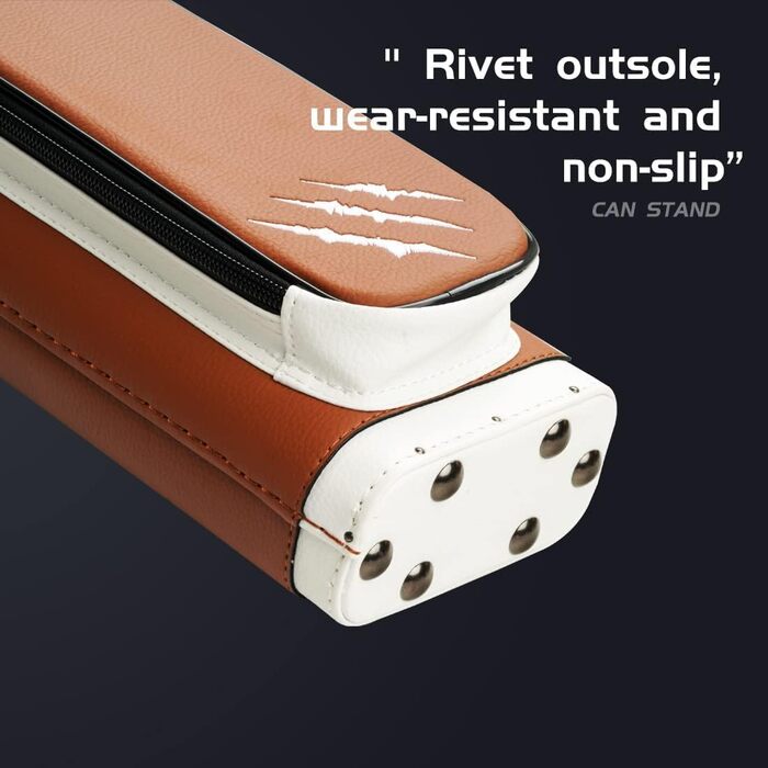 Чохол для більярдних куль KONLLEN, ручної роботи, 6 відділень, 2 кийки, 4 аксесуари, 6 кольорів, коричневий