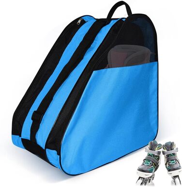 Чохол для роликових ковзанів, сумка для роликів, ice roller skating bag, сумка для ковзанів, сумка для лиж, сумка для скейтборду, доросла сумка для хокею, для чоловіків та жінок (Блакитний)