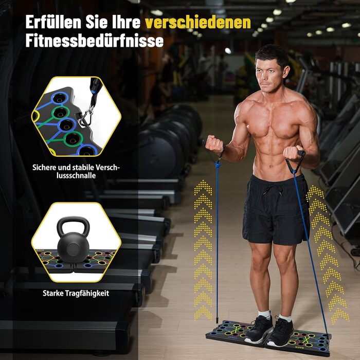 Дошка для віджимань Push-Up Board 24 в 1: багатофункціональний тренажер для дому, фітнес-обладнання для силових тренувань, фітнес-стійка для всього тіла