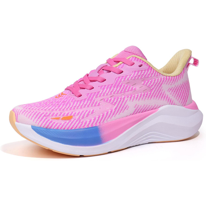 Жіночі кросівки Hawkwell Cloud Zero Active Cushion - біло-рожеві, для тенісу, ходьби, фітнесу, тренувань, зручні та дихаючі (40 EU, Фуксія)