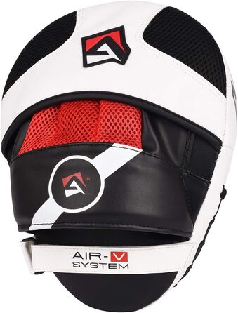 Боксерські рукавички Pratzen Rex Leder: рукавички для ударів, захисні подушки, тренування з самооборони, кікбоксинг, таеквондо, муай-тай (біло-чорні)