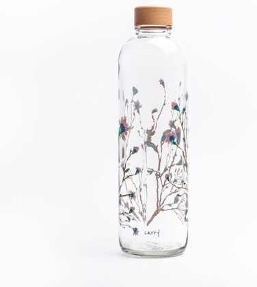 Скляна пляшка для води Carrybottles 1 л, спортивна, BPA-free, герметична, для газованої води, екологічна, виготовлено в Німеччині