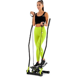 Степпер Hop-Sport HS-45S Slim Up-Down-Side для дому, тренажер для всього тіла, з комп'ютером, лаймовий