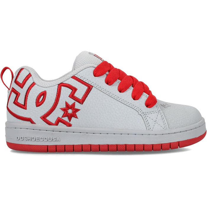 Кросівки для скейтбордингу DC Court Graffik для хлопчиків (13.5 Little Kid, сірий/червоний)