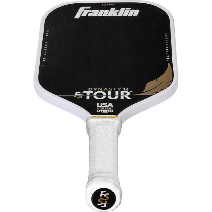 Franklin Sports Pro Pickleball Paddel FS Tour Featherweight – Легка ракетка для піклболу з карбоновим покриттям, схвалена USA Pickleball