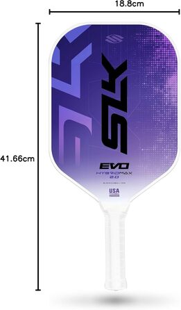 SLK Evo Power Hybrid - пі́дложка для піклболу, гібридна (фіберглас та карбон), лілова