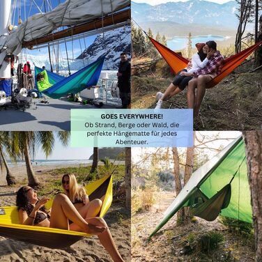 Гамак Amazonas Ultra-Light Adventure Coyote Kingsize 275x140 см, зелений (Ice-blue) - надлегкий, до 150 кг