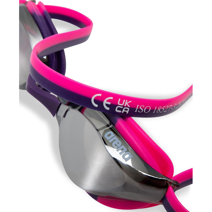 Дитяча плавальна окуляр Arena для басейну, унісекс, 6-12 років, для змагань, дзеркальні лінзи, срібло/рожевий/сливовий