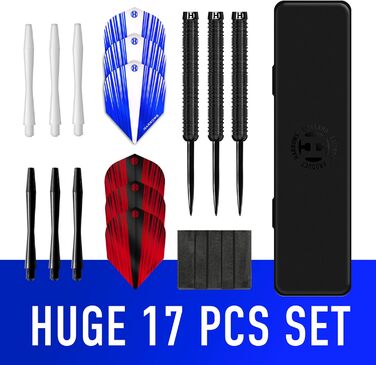 Дарти Harrows Caliber 90% Tungsten (21-30г) - Набір з 16 предметів (шафти, пір'я, кейс)