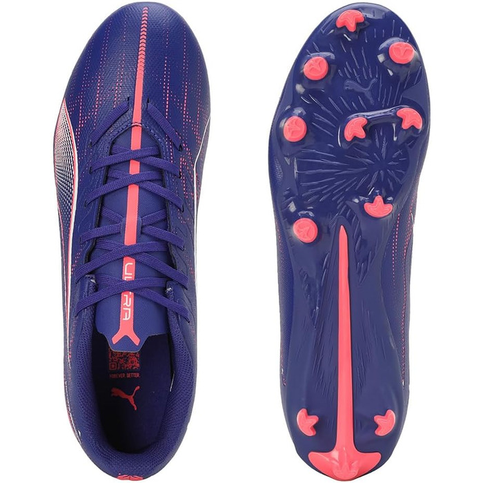 Кросівки футбольні PUMA Ultra 5 Play FG/AG, 47 EU, Lapis Lazuli/Puma White/Sunset Glow