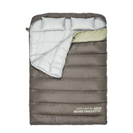 Зимовий спальний мішок BISINNA для 2 дорослих, 3 сезони, для кемпінгу та подорожей на автодомі (4.2 кг), зелений