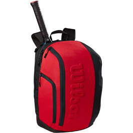 Рюкзак Wilson Super Tour Backpack Clash V2.0 для тенісних ракеток, унісекс, чорний/червоний, універсальний розмір
