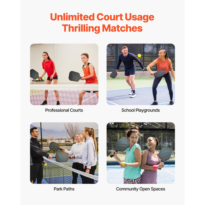 Pickleball-ракетка VEVOR з вуглецевим покриттям T700 та ячеистим ядром, професійна, для дорослих, синього кольору