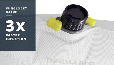 Therm-a-Rest Trail Lite килимок для кемпінгу та подорожей, самонадувний, 50.8 x 183.9 см, Winglock-Ventil, Trooper, сірий, Regular
