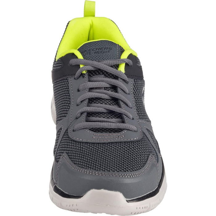 Чоловічі кросівки Skechers Track Scloric 48.5 EU - шкіра, сітка, чорний, зелений