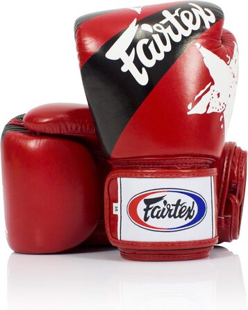 Боксерські рукавички Fairtex для муай-тай, кікбоксингу та тренувань, універсальні, червоно-чорні