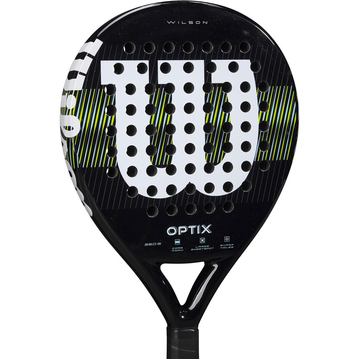 Падельна ракетка Wilson Optix V1 для дорослих, унісекс, біло-чорна, розмір 4-1/4