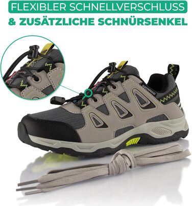 Водонепроникні трекінгові черевики для жінок та чоловіків, Trail Running, сіро-зелені (40 EU)