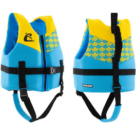 Жилет для плавання CRESSI Froggy з неопрену для дітей, блакитний/жовтий, M (3/6 років)