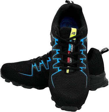 Чоловічі та жіночі трекінгові кросівки для хайкінгу та бігу, зручні кросівки для відпочинку, чорно-зелені (46 EU, чорний, кобальтово-синій)