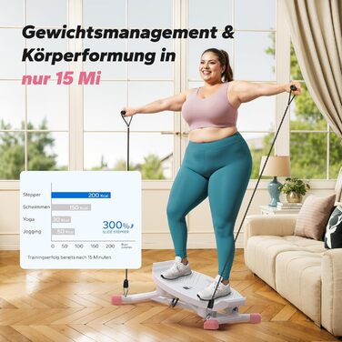 Баланс-борд MERACH для дорослих з дисплеєм, тренажер рівноваги з 2 еластичними стрічками, до 136 кг, для бокової мобільності, реабілітації та координації, для дому, білий