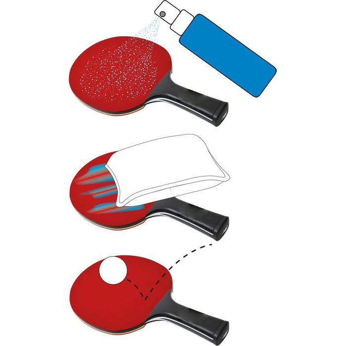 Набір для чищення тенісного столу Schildkröt Donic-Schildkröt, 100 мл, очищувач накладок та губка для чищення, 828529