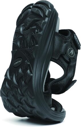 Чоловічі сандалі FLARUT для трекінгу та активного відпочинку, шкіра, відкритий носок, чорні, 44 EU