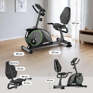 Zipro велотренажер Easy: магнітний ергометр для дому, до 150 кг, без батарейок
