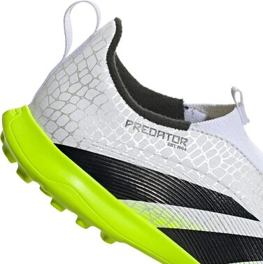 Дитячі футбольні бутси adidas Predator League без шнурівків для газону, розмір 35.5 EU, кольори: білий, чорний, лимонний