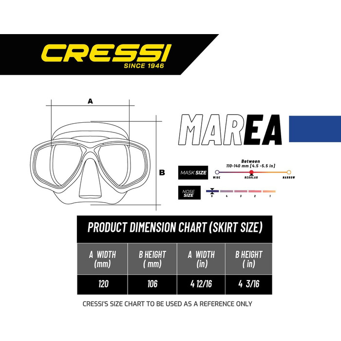 Маска для дайвінгу та снорклінгу Cressi Marea, універсальна, унісекс, бузкова/біла