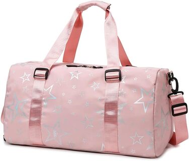 Дитяча спортивна сумка-рюкзак з відділенням для взуття та мокрих речей, спортивна сумка для дівчаток зі зірковим малюнком, для занять гімнастикою та танцями (зелена, рожева)