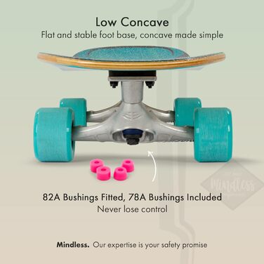 Лонгборд Mindless Surf Skate для дорослих, 9.5', чорний