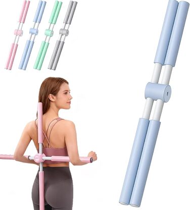 Набір для пілатесу: обруч 38 см, еластичні стрічки, м'яч, антиковзкі шкарпетки, матеріал PP + Латекс, для формування тіла вдома, підходить для жінок (A-блакитний)