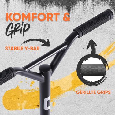Самокат трюковий Apollo Gravity Black Shiny для дітей та підлітків від 6 років