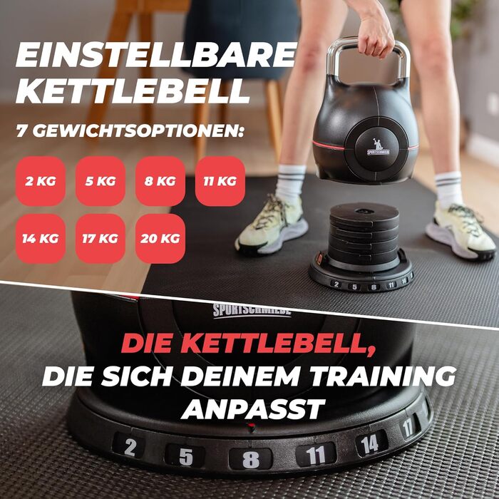 Набір гантелей-гир замінної ваги для дому та фітнесу. Вага: 2, 5, 8, 11, 14, 17, 20 кг. Чорний колір.