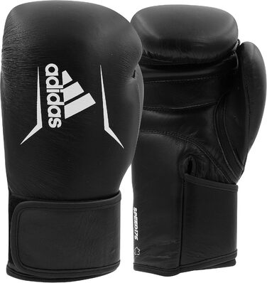 Боксерські рукавички adidas зі шкіри для тренувань і кікбоксингу, 10-16 унцій, для залу, спарингів, преміум-якість